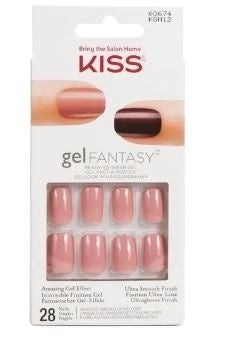 Kiss Gel Fantasy Nagels Pink 28 Stuks