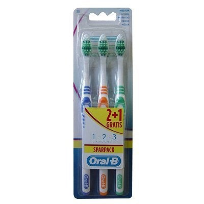 Oral B Zahnbürste 1.2.3 Medium - 3 Stück