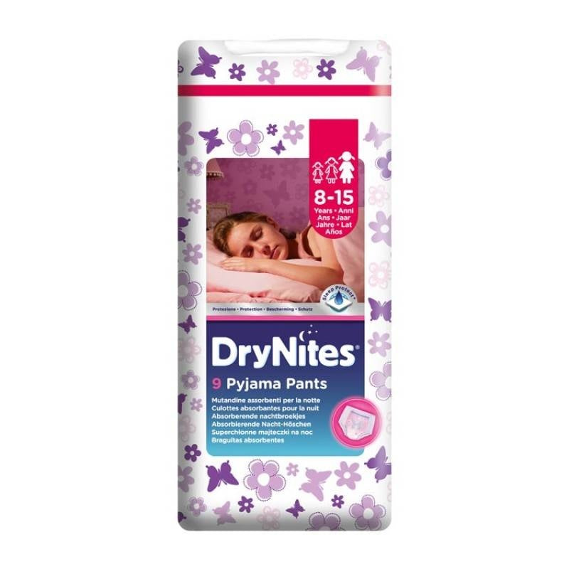 Huggies Drynites Großes Mädchen 8–15 Jahre – 9 Stück