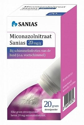 Sanias Miconazol-nitrat-streupulver – 20 Gramm, Nicht Für Farben Geeignet!!!