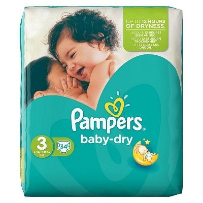 Pampers Baby Dry Midi Midpak 3 4-9 Kg - 34 Stück