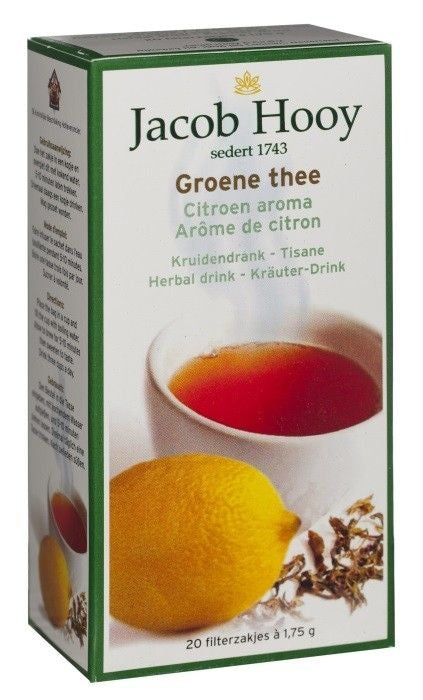 Jacob Hooy Tea Grüner Tee / Zitrone – 20 Beutel