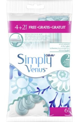 Gillette Woman Venus Simply 2 Einzelklingen – 4 Stück