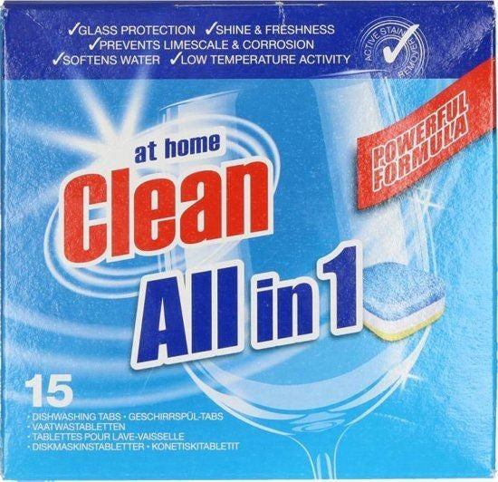 At Home Clean Dishwash All In 1 – 15 Tabs