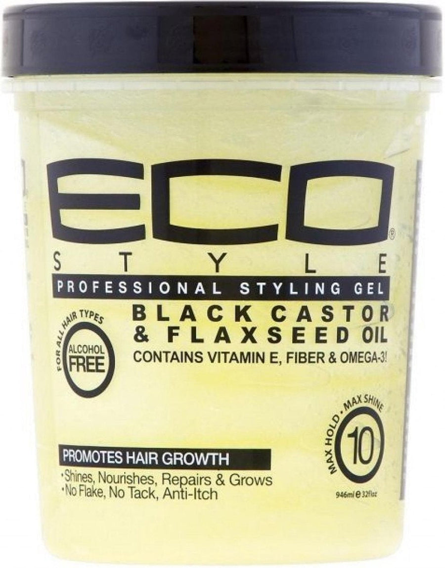 Eco Styler Schwarzes Rizinus- Und Leinsamenöl – Haargel 946 Ml