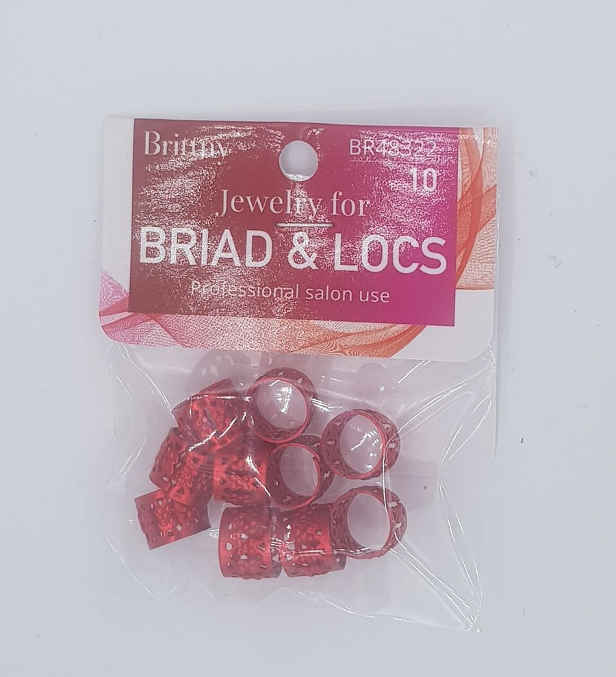  BRITTANY JEWELRY FOR BRAID & LOCS RED