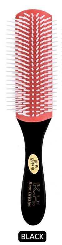  Detangling Hair Brush 9 Rows - Black
