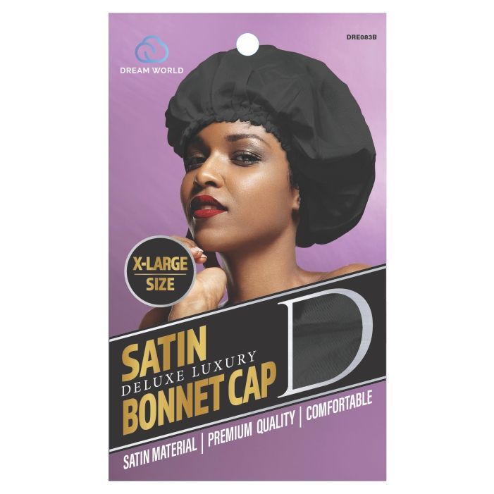  Dream World Satin Bonnet Cap X-Large DRE083B - Assorted Colors