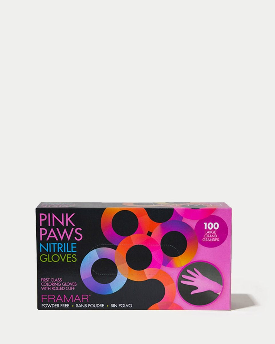  Framar Pink Paws Nitrile Gloves 100pcs Small