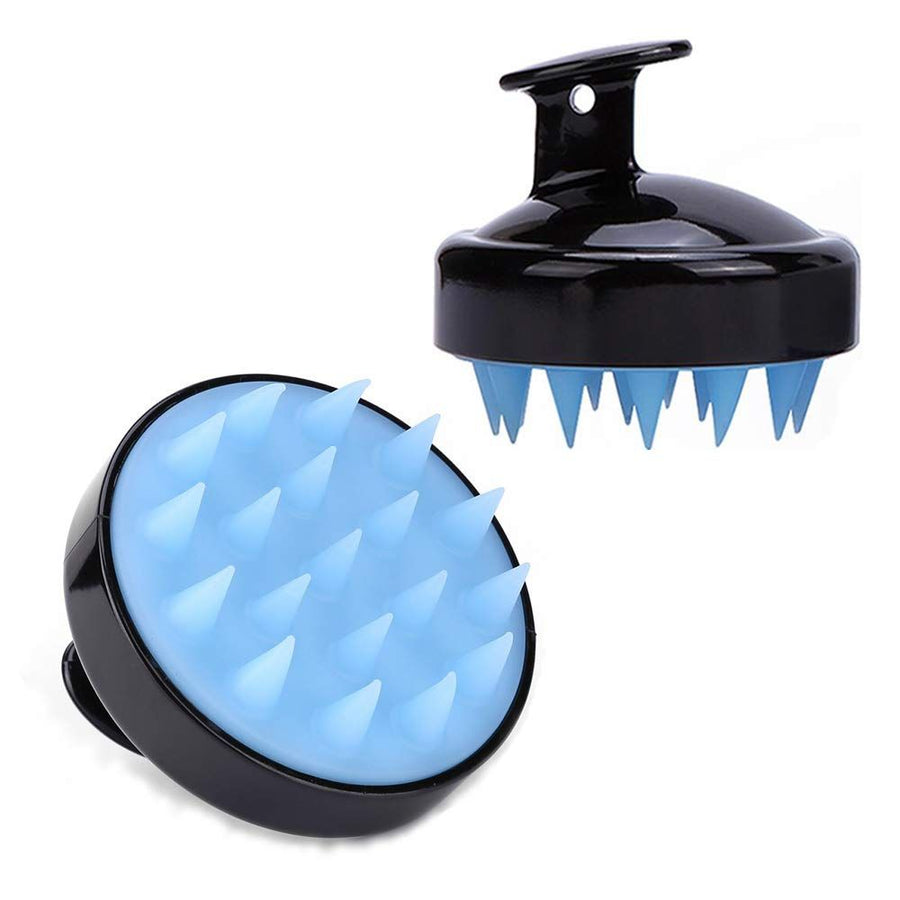  MHS Hair Scalp Massager Shampoo Brush - Black Blue