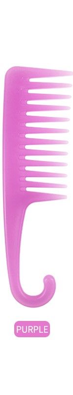 Kinky Curly Wide Tooth Shower Comb - Light Purple