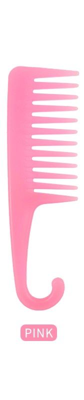  Kinky Curly Wide Tooth Shower Comb - Pink