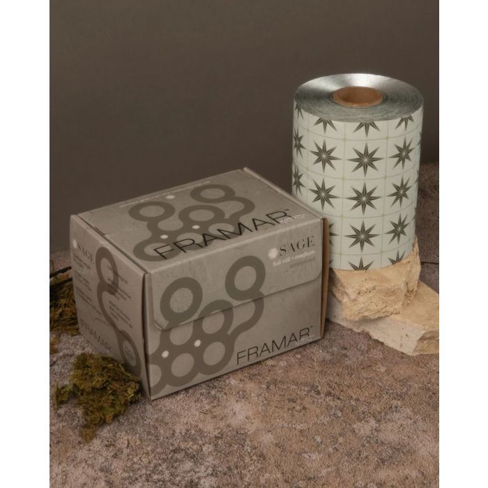 Framar Medium Foil Embossed Neutrals Sage