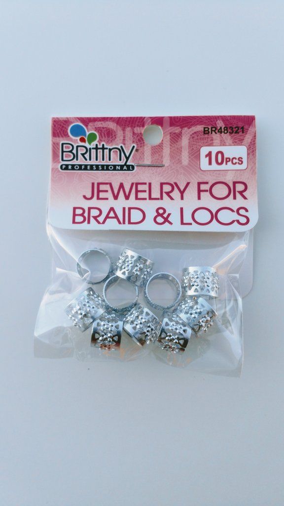  BRITTANY JEWELRY FOR BRAID & LOCS SILVER