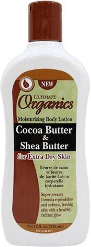 Africas Best Ultimate Organics Kakao Butter & Shea Butter Feuchtigkeitspendende Körperlotion 355 Ml