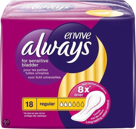 Always Envive Damenbinden – Normal, 18 Stück