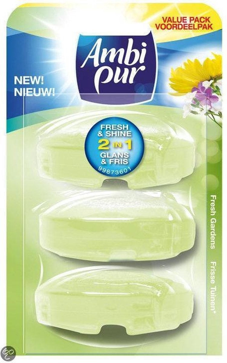 Ambi Pur Toilettenblock-nachfüllung – Fresh Gardens 3 X 55 Ml