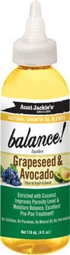 Aunt Jackie's Balance Traubenkern- Und Avocadoöl 118 Ml