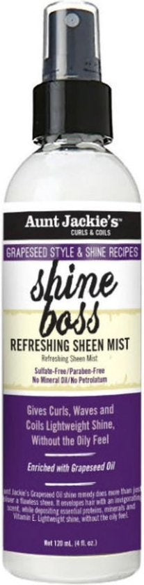 Aunt Jackie's Grapeseed Style & Shine Recipes Erfischender Glanznebel – Shine Boss 118 Ml