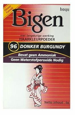 Bigen 96 Dunkelburgunderrot - Permanente Haarfarbe In Puderform, 6 G