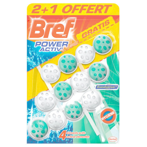 Bref Power Activ Eukalyptus - Toilettenblock 3x50g