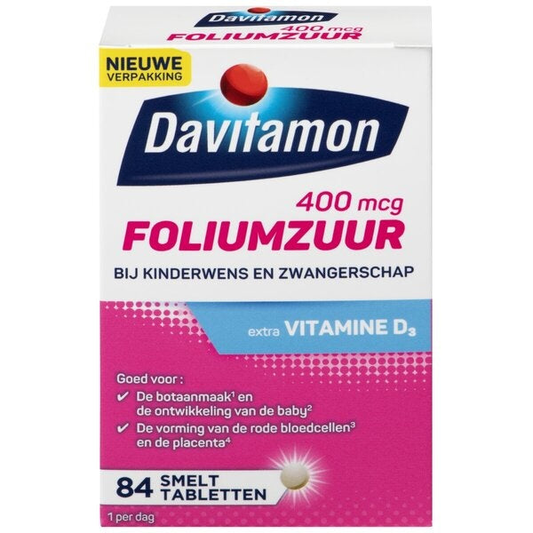 Davitamon 400 Mcg – Folsäure 84 Schmelztafeln