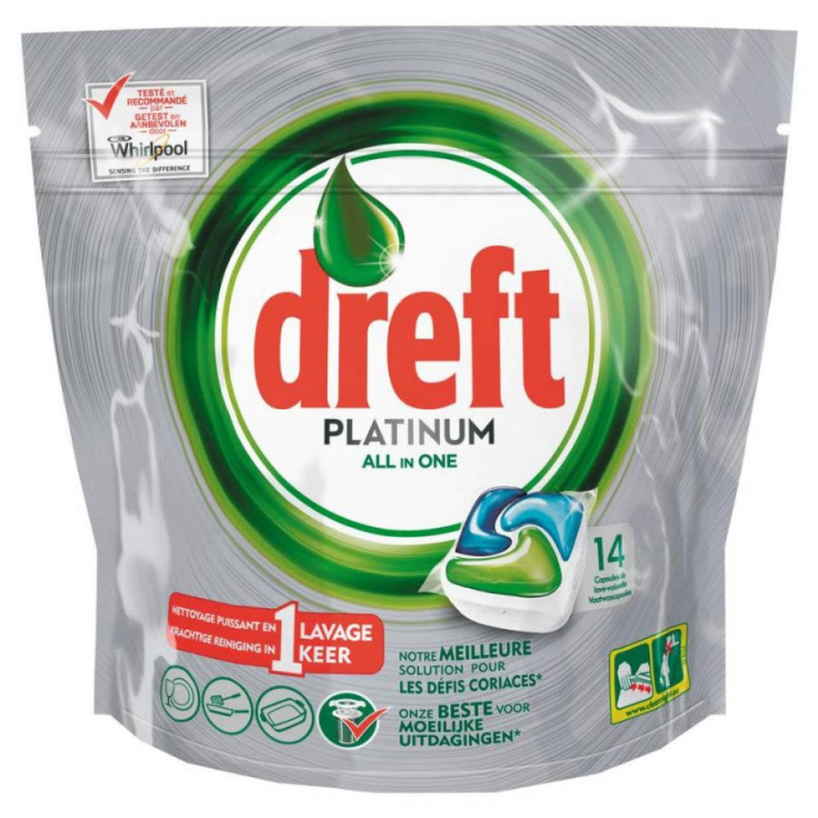 Dref Platinum All In One – 14 Spülmaschinenkapseln