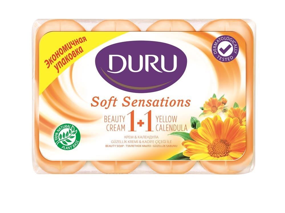 Duru Soft Sensations Seife Calendula – 4x90 Gramm