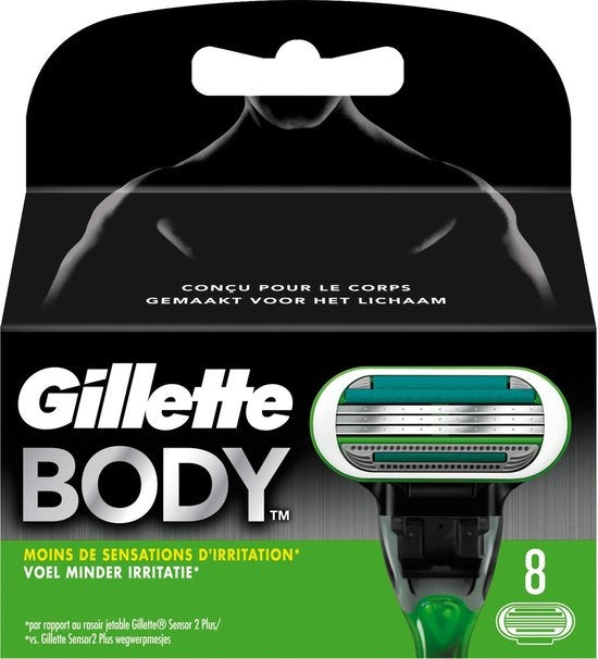 Gillette Körper - Rasieklingen 8 Stück