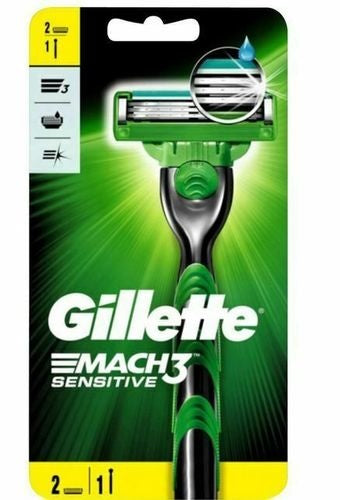 Gillette Mach3 Sensitive – Rasiersystem + 2 Rasierklingen