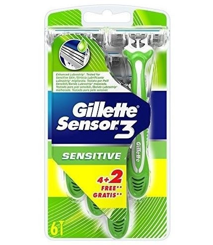 Gillette Sensor3 Sensitive Einzelklingen 6 Stück