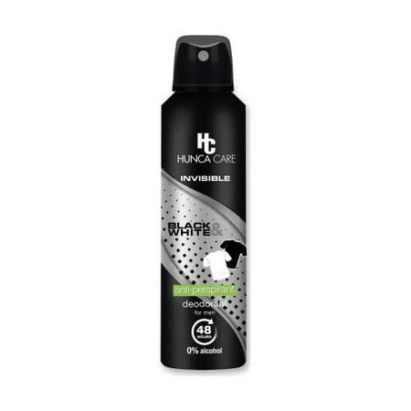 Hunca Care Men Invisible Black & White – Deodorant Spray 150 Ml