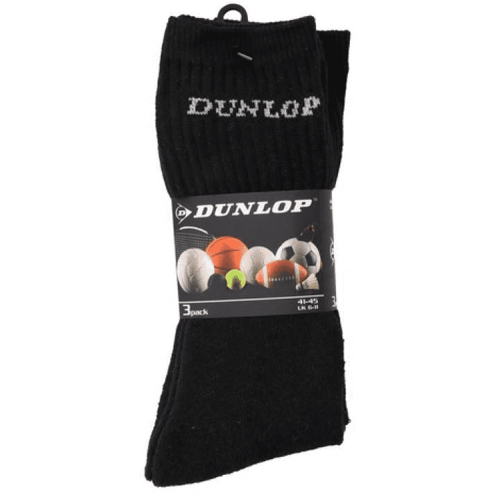 Dunlop Sportsocken 41-45 Schwarz