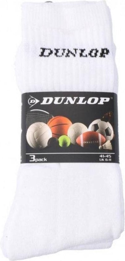 Dunlop Sportsocken 41-45 Weiß