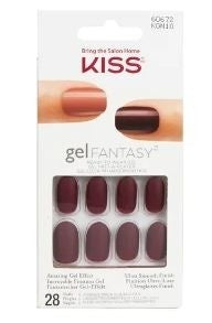 Kiss Gel Fantasy Bordeaux Nagel 28 Stück