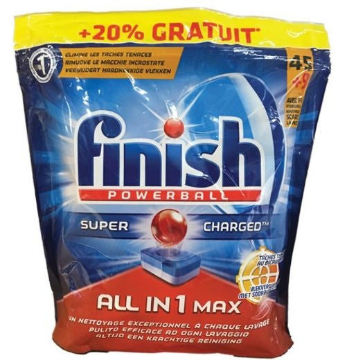 Finish Powerball All-in-one Mit Fleckenentferner – 54 Tabs