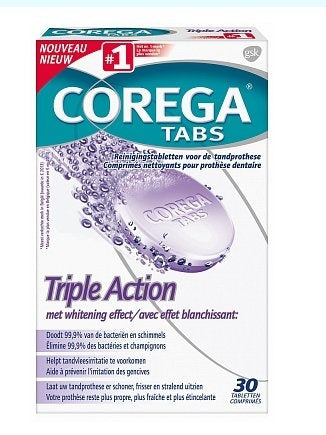 Corega Triple-action-reinigungsstäbchen – 30 Stück