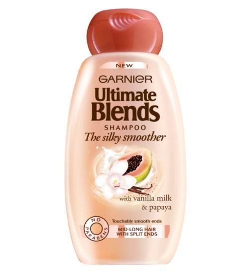 Garnier Ult. Blends Shampoo, Seidig Glatter, 400 Ml