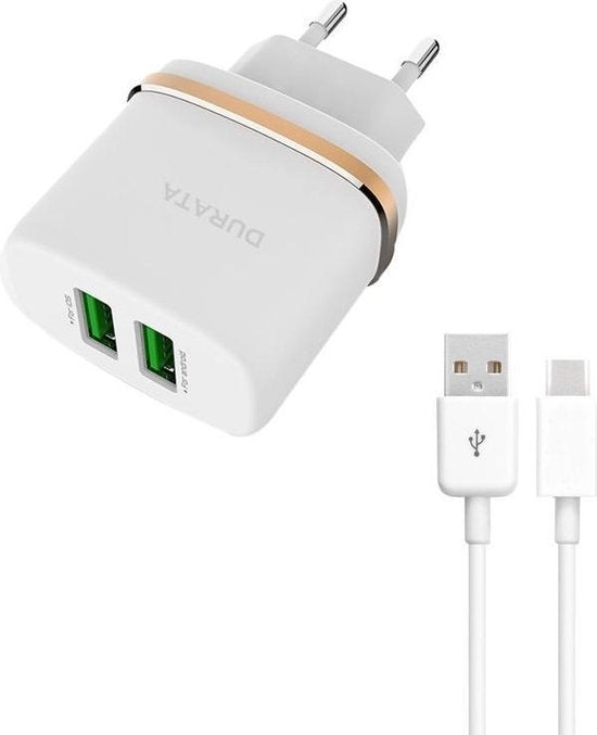 Luxcell - Adapter Mit 2 Anschlüssen Und 1 Samsung-ladegerät