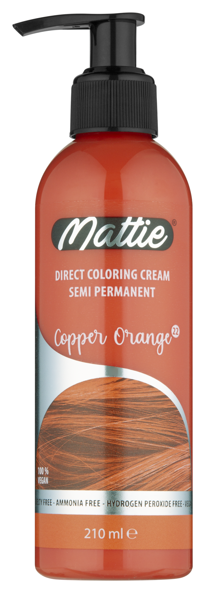 Mattie Direktfärbecreme Semi-permanent - Kupferorange 210ml