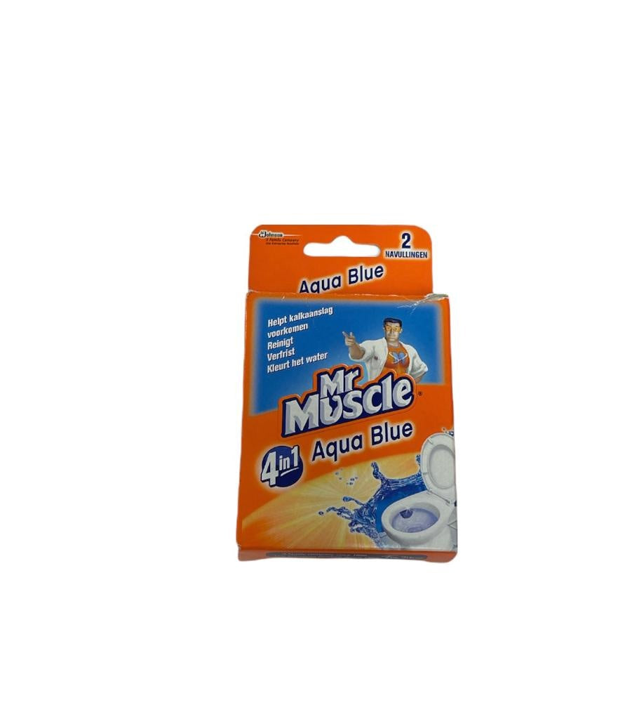 Mr Muscle 4 In 1 Aqua Blue - Toilettenblock 2x40g