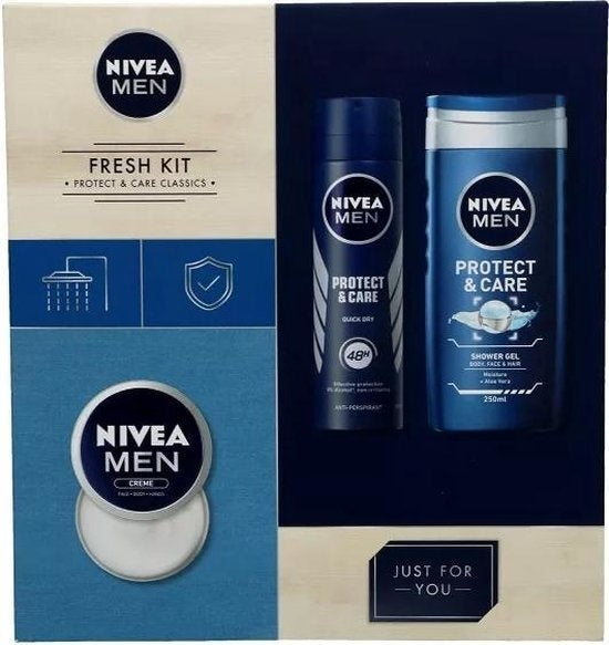 Nivea Geschenkset Deo 150+sg 250ml+creme 30ml Protect&care