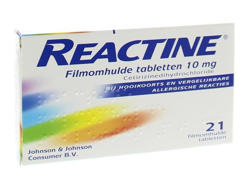 Reactine Anti-histamin 10 Mg – 21 Tabletten