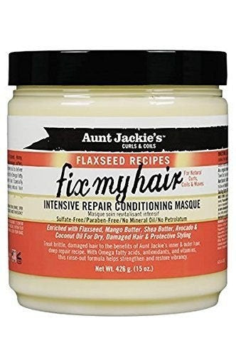 Aunt Jackie's Curls & Coils Leinsamenrezepte Fix My Hair Intensive Repair Conditioning Masque 426 Gramm