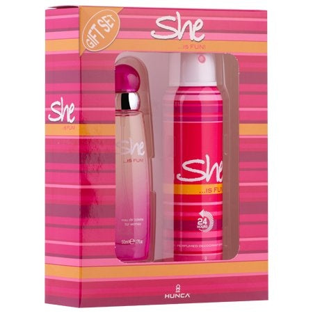 She Is Fun Geschenkverpackung Edt Spray 50 Ml & Deodorant 150 Ml – 1 Stück