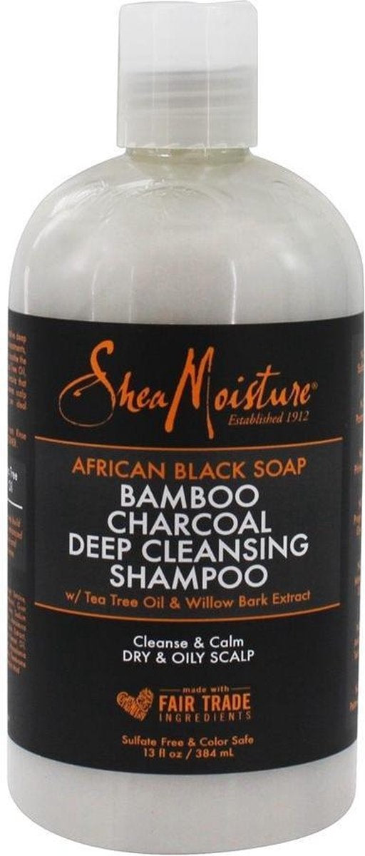 Shea Moisture African Black Soap Bambuskohle - Tiefenreinigungsshampoo 384 Ml