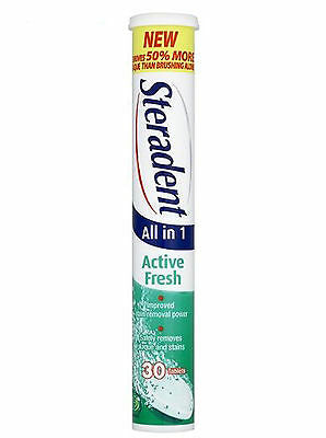 Steradent All In One Active Fresh – Reiniger 30 Tabletten