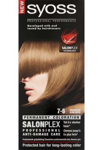 Syoss Haarfarbe Salonplex - 7-6 Mittelblond