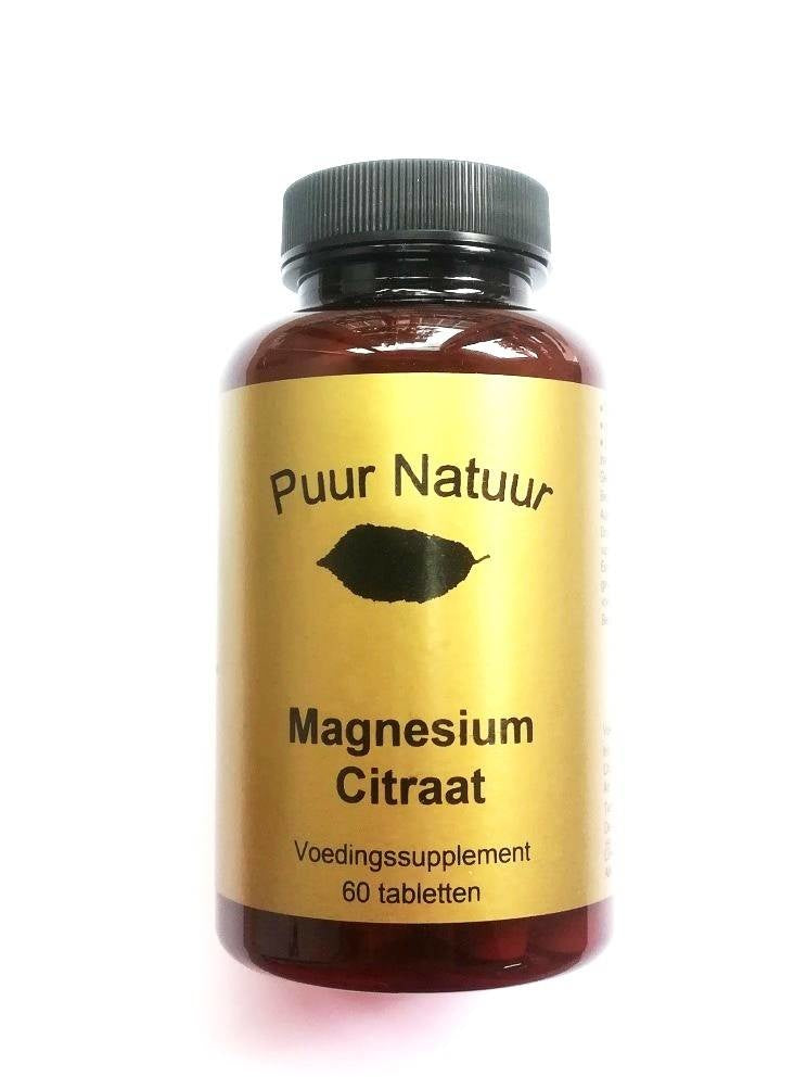 Puur Natürliches Magnesiumcitrat – 60 Tabletten