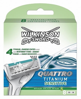 Wilkinson Schwert Quattro Titanium Sensitive – 4 Rasierklingen